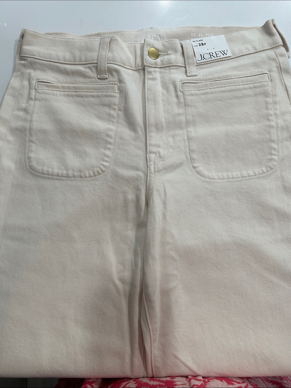 NWT J. Crew Women's ‘96 FlareJeans in Creamy Off-White Jeans